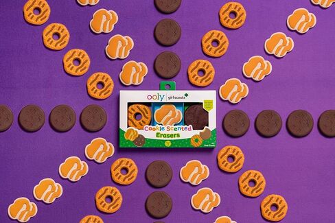 مجموعة ممحاة معطرة بسكويت من OOLY x Girl Scouts مكونة من 3 قطع - للأطفال، 2 ممحاة ألغاز، للأعمار من 3 سنوات فما فوق in Saudi Arabia