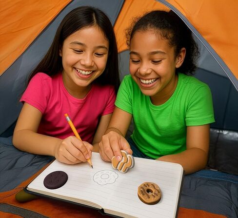 مجموعة ممحاة معطرة بسكويت من OOLY x Girl Scouts مكونة من 3 قطع - للأطفال، 2 ممحاة ألغاز، للأعمار من 3 سنوات فما فوق in Saudi Arabia