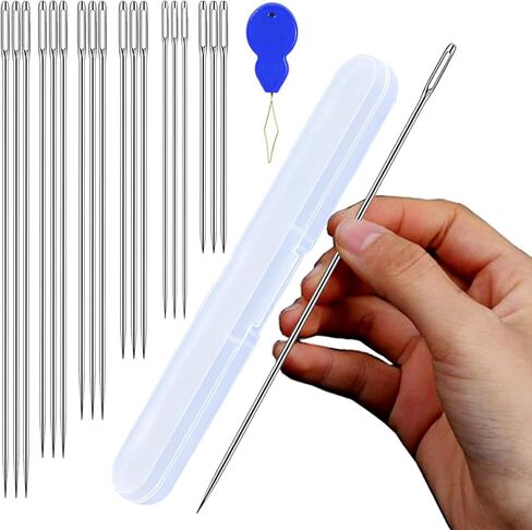 3" 3.5" 4" 5" 6" 7" Long Large Sewing Needles for Upholstery,Crafting,Crochet Projects,Quilting,Hand Sewing Yarn Needles,Big Embroidery,Hawaiian Lei Making Needle Kit Craft in Kuwait