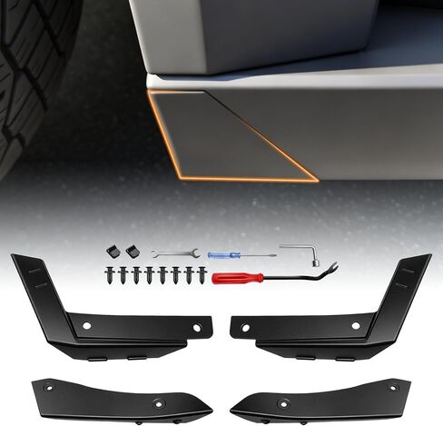Wheel Fairing Delete Covers Fit for Tesla Cybertruck 2024-2026,No Drilling Mud Flap Delete for Cybertruck Accessories 2026 2025 2024 Off-Road Protection Mudguard Delete Kit (4PCS) in Kuwait