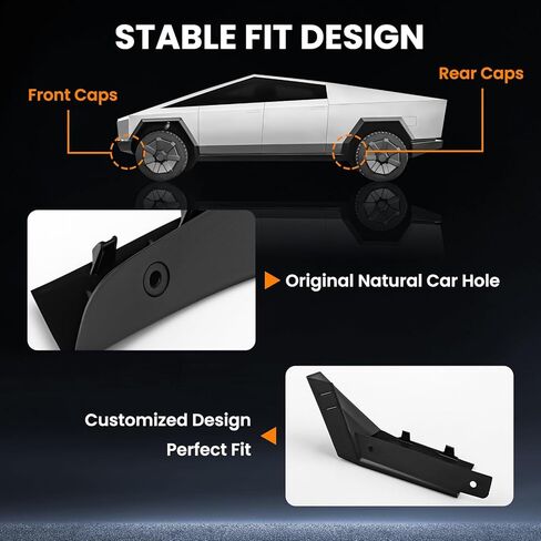 Wheel Fairing Delete Covers Fit for Tesla Cybertruck 2024-2026,No Drilling Mud Flap Delete for Cybertruck Accessories 2026 2025 2024 Off-Road Protection Mudguard Delete Kit (4PCS) in Kuwait