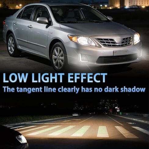 Switchback الأبيض والعنبر LED المصد الأمامي ضوء الضباب DRL الكهرمان ميزة ضوء إشارة الانعطاف المتسلسل المتوافقة مع Toyota Corolla 2011-2013، استبدل مصباح الضباب OEM، 81210-06071، 81220-06071 in Kuwait