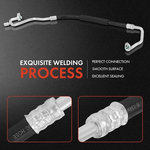 A-Premium A/C Discharge Line Hose Assembly Compatible with Hyundai Santa Fe Sport, 2017 2018, 2.0L, Compressor to Condenser in Kuwait