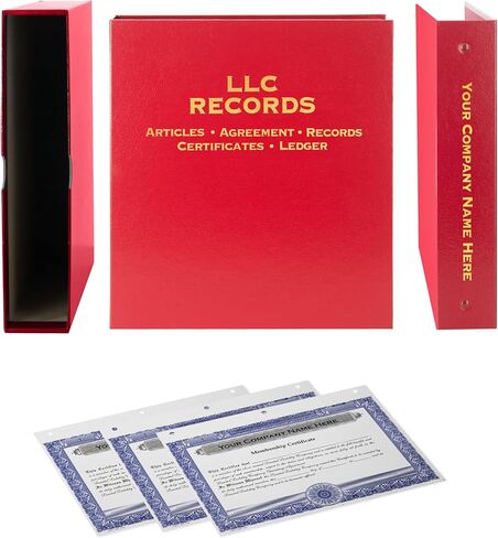 LLC Kit (Black) - Binder, Slipcase, Operating Agreement, Membership Certificates & Index Tabs in Kuwait