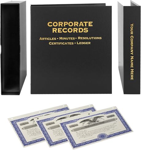 LLC Kit (Black) - Binder, Slipcase, Operating Agreement, Membership Certificates & Index Tabs in Kuwait
