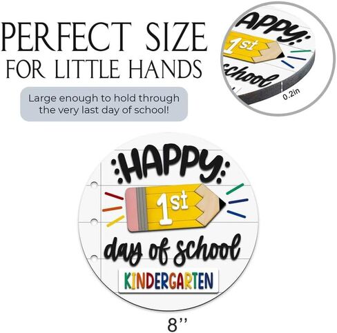 MDPrints 3D First and Last Day School Sign, Reusable Dry Erase 8'' Back to School Signs for Kids, My 1st Day of Preschool Kindergarten Signs (School 203) in Kuwait