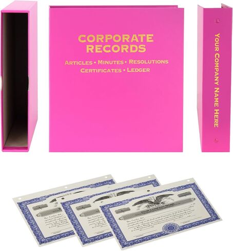 LLC Kit (Black) - Binder, Slipcase, Operating Agreement, Membership Certificates & Index Tabs in Kuwait
