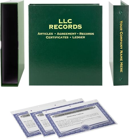 LLC Kit (Black) - Binder, Slipcase, Operating Agreement, Membership Certificates & Index Tabs in Kuwait