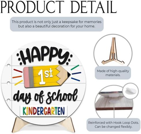 MDPrints 3D First and Last Day School Sign, Reusable Dry Erase 8'' Back to School Signs for Kids, My 1st Day of Preschool Kindergarten Signs (School 203) in Kuwait