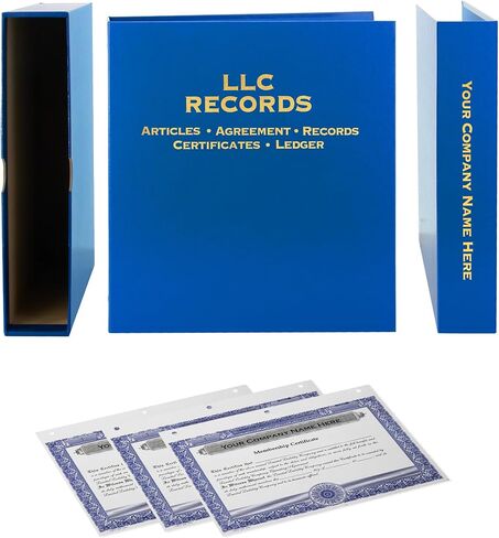LLC Kit (Black) - Binder, Slipcase, Operating Agreement, Membership Certificates & Index Tabs in Kuwait