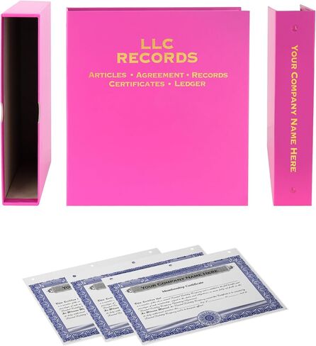 LLC Kit (Black) - Binder, Slipcase, Operating Agreement, Membership Certificates & Index Tabs in Kuwait