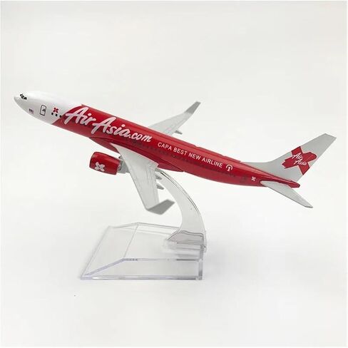 Miniature Scale 1 400 AirAsia 737 Aircraft Model Metal Simulation Airliner Alloy Static Decoration Airplane Flying Toy Game Kits in Kuwait