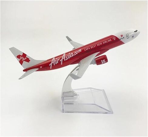 Miniature Scale 1 400 AirAsia 737 Aircraft Model Metal Simulation Airliner Alloy Static Decoration Airplane Flying Toy Game Kits in Kuwait