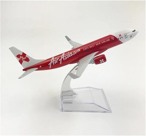 Miniature Scale 1 400 AirAsia 737 Aircraft Model Metal Simulation Airliner Alloy Static Decoration Airplane Flying Toy Game Kits in Kuwait
