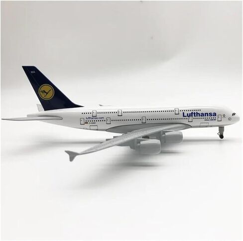 مقياس مصغر 1:350 نموذج طائرة لوفتهانزا A380، مجموعة ألعاب طائرة محاكاة معدنية in Kuwait