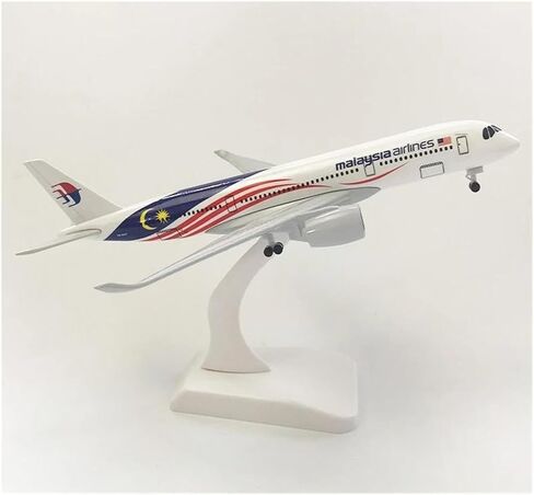 مقياس مصغر 1:350 نموذج طائرة A350 الماليزية، مجموعة ألعاب طائرة محاكاة معدنية in Kuwait