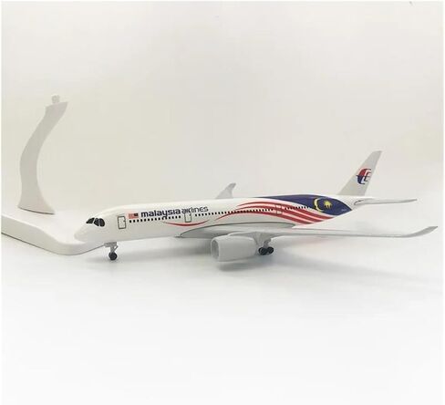 مقياس مصغر 1:350 نموذج طائرة A350 الماليزية، مجموعة ألعاب طائرة محاكاة معدنية in Kuwait