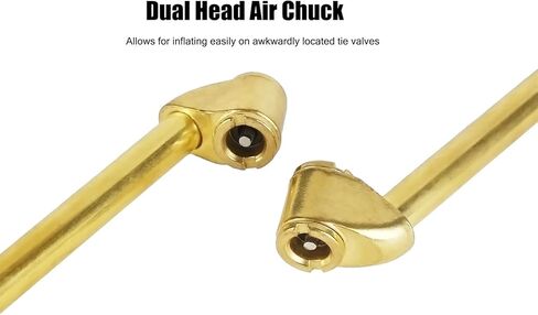 Air Chuck Set for Tire Inflator Gauge and Air Compressor, 1/4" FNPT Dual Head Air Chuck, Closed Ball Tire Chuck, Male Quick Plug Fittings, with Teflon Tape in Kuwait