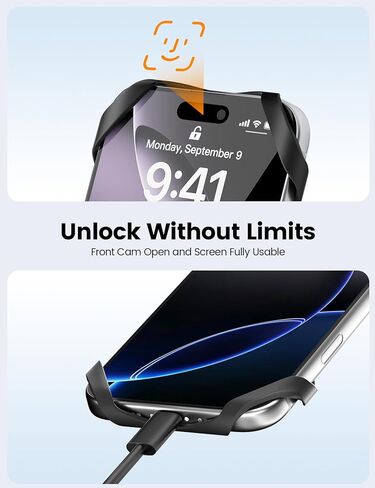Pnitri 2-Pack حامل هاتف الدراجة، حامل هاتف عالمي للدراجة، حامل هاتف دراجة نارية من السيليكون قابل للفصل لمقود دراجة سكوتر متوافق مع الهواتف الذكية iPhone Samsung 4.2 بوصة - 7 بوصة in Kuwait