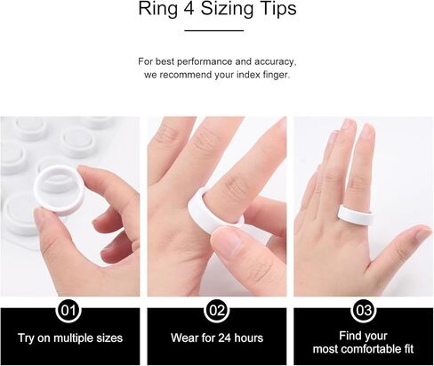 Ring 4 Sizing Kit Compatible with Oura Ring4 Professional Finger Measuring Tool Unique Smart Ring Sizing, Size 4-15 for Accurate Fit in Kuwait