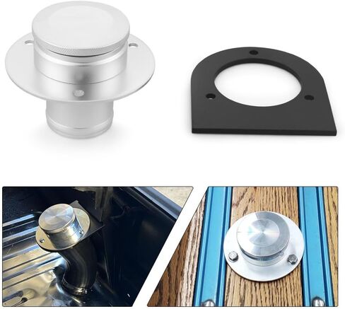 2-inch Billet Aluminum Remote Fuel Tank Filler Neck, Gas Cap, Weld-On Steel Bracket - Straight Neck for 2.00 Inch Filler Hose - Fuel Cell Accessory 17-2530 in Kuwait
