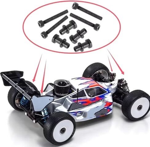 Rc Upgrade Spare Parts for Kyosho MP10 MP9 1/8 4pcs Metal Steel Shock Bush IF346-04 RC Car Upgrade Parts Accessories in Kuwait