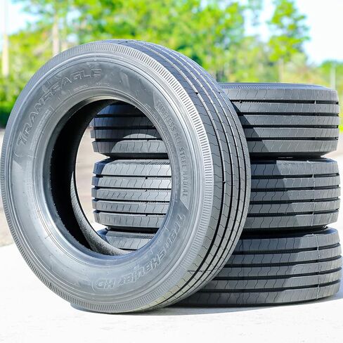 مجموعة من 2 (اثنين) Transeagle Transhauler HD إطارات شعاعية تجارية لجميع المواسم - 225/70R19.5 225/70/19.5 225/70-19.5 128/126M نطاق تحميل G LRG 14-Ply BSW جدار جانبي أسود in Kuwait