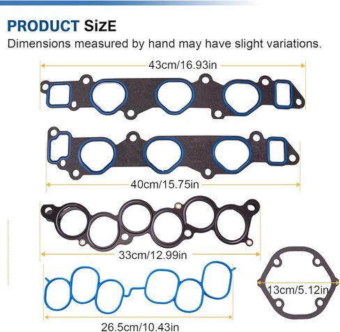 Sorello MS92766 Lower Upper Intake Manifold Gasket Set Fit for ES300 RX300 1994-2003, Avalon 1995-2004, Camry 1994-2006, Highlander 2001-2003, Sienna Solara 1999-2003 3.0L V6 Replace 1717720010 in Kuwait