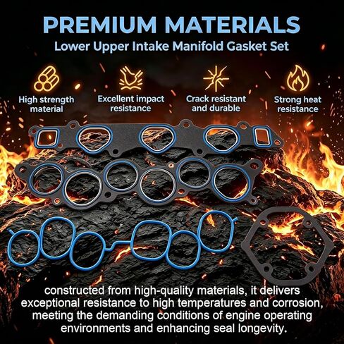 Sorello MS92766 Lower Upper Intake Manifold Gasket Set Fit for ES300 RX300 1994-2003, Avalon 1995-2004, Camry 1994-2006, Highlander 2001-2003, Sienna Solara 1999-2003 3.0L V6 Replace 1717720010 in Kuwait