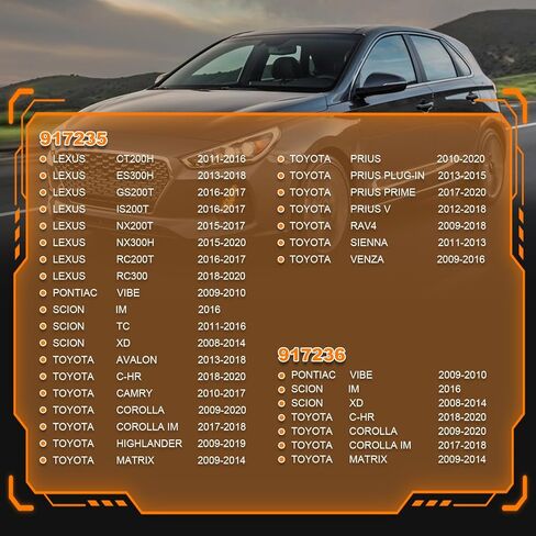 917235 917236 2 قطعة محرك السحب والعادم توقيت الصمام المتغير (VVT) الملف اللولبي متوافق مع تويوتا كورولا كامري بريوس ولكزس، بونتياك، سليل، 2008-2020 in Kuwait