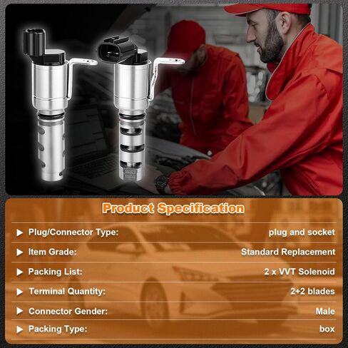 917235 917236 2 قطعة محرك السحب والعادم توقيت الصمام المتغير (VVT) الملف اللولبي متوافق مع تويوتا كورولا كامري بريوس ولكزس، بونتياك، سليل، 2008-2020 in Kuwait