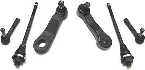 6 Pc Suspension Kit Tie Rod Ends, Idler Arm, Pitman Arm 3 Groove Compatible with 2000-2010 Chevrolet Silverado GMC Sierra 2500 3500 HD Hummer H2 - PartsW in Kuwait