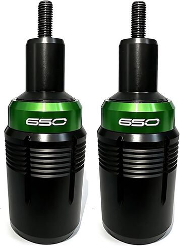 CNC Green Frame Sliders Crash Protectors for Kawasaki Ninja 650/Z650/Z650RS (2017-2025), Motorcycle Falling Protection No Cut Design with Full Hardware Kit in Kuwait