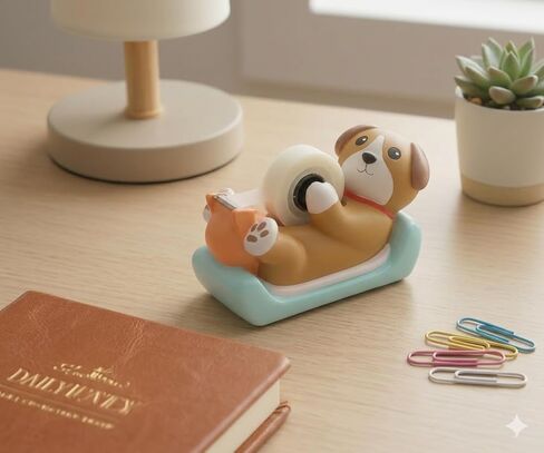 Chapman & Grand Puppy Dog Tape Dispenser (Tan/Turquoise) in Kuwait
