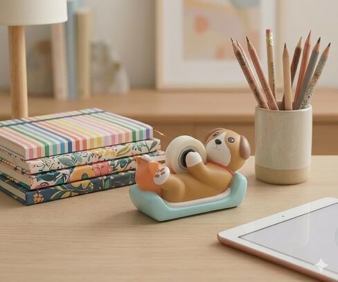 Chapman & Grand Puppy Dog Tape Dispenser (Tan/Turquoise) in Kuwait