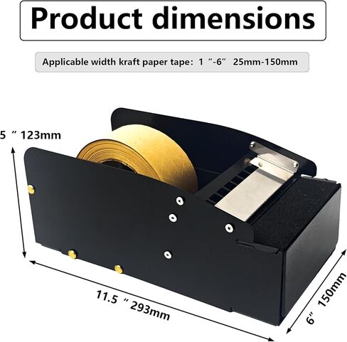A Wet Kraft Paper Tape Cutter with a Water Brush, Suitable for a Width of 6 inches, Express Box, Cardboard Box Packaging, Gift Box(Multi-Scene for Industry/Home/Office/Business in Kuwait