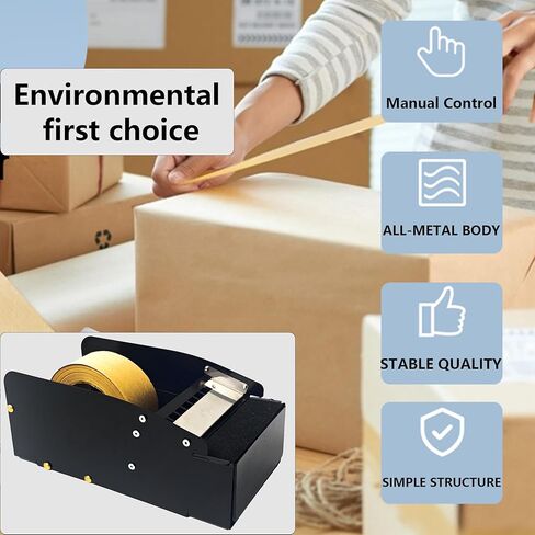 A Wet Kraft Paper Tape Cutter with a Water Brush, Suitable for a Width of 6 inches, Express Box, Cardboard Box Packaging, Gift Box(Multi-Scene for Industry/Home/Office/Business in Kuwait