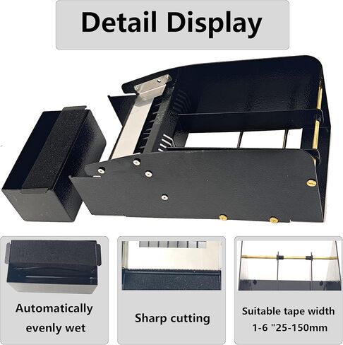 A Wet Kraft Paper Tape Cutter with a Water Brush, Suitable for a Width of 6 inches, Express Box, Cardboard Box Packaging, Gift Box(Multi-Scene for Industry/Home/Office/Business in Kuwait