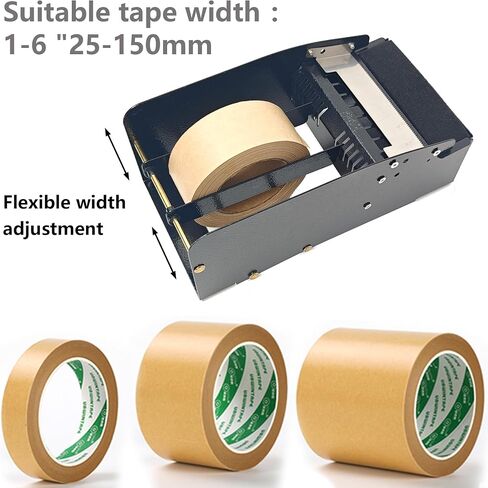 A Wet Kraft Paper Tape Cutter with a Water Brush, Suitable for a Width of 6 inches, Express Box, Cardboard Box Packaging, Gift Box(Multi-Scene for Industry/Home/Office/Business in Kuwait