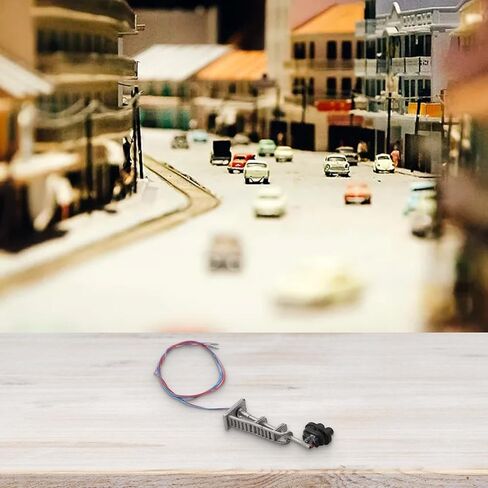 إشارات مسار طراز Railroad N Scale 87 مع 2 مصابيح LED - مصابيح كتلة خضراء وحمراء لتخطيطات السكك الحديدية، متوافقة مع 12 فولت تيار متردد/تيار مستمر، هيكل من الفولاذ المقاوم للصدأ والبلاستيك، عبوة من 3 قطع in Kuwait