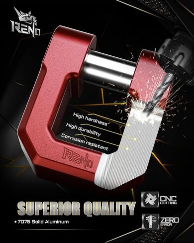 RENO Trailer Hitch, Aluminum Tow Hitch Compatible with 2 inch Receiver Hitch with 2" Ball Mount Fits 3/4" D-Ring Shackle or Soft Shackle - 6,000 LBS GTW (1 Pack, Red) in Kuwait