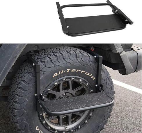 خطوة إطار السيارة لفورد مافريك 2022-2026 سلم إطار قابل للتعديل قابل للطي خطوة مضادة للانزلاق عجلة خطوة سقف الوصول إلى الإطارات المحمولة دواسة خطوة in Kuwait