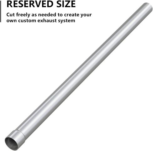 A-KARCK Straight Exhaust Pipe 4" Inlet, 304 Stainless Steel 48" Long Mandrel Exhaust Tube, Custom Your Own Exhaust System in Kuwait