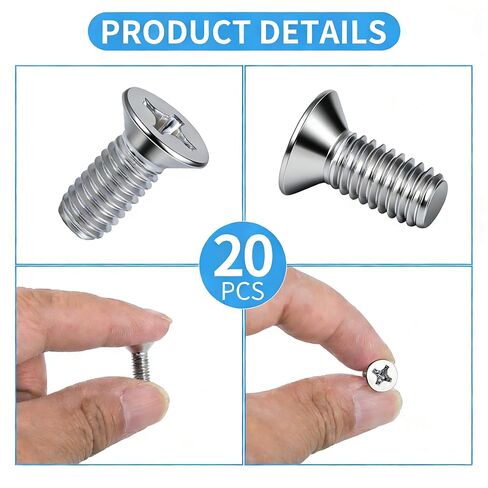 WHALETAIL 20PCS Stainless Steel Brake Disc Rotor Screws Kit,Car Brake Disc Rotor Screws for Front Rear Replace 93600-06014-0H for Honda, K3, City, Civic, Odyssey in Kuwait