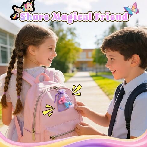 MOMUSE Hatching Unicorn Eggs for Kids 6PCS, Rainbow Surprise Eggs with Mini Unicorns & Butterflies & Reusable Charm Pouches, Blind Box Craft Kits for Kids 3-5, Birthday Gift for Girls Boys 3 4 5 6 7 8 in Kuwait