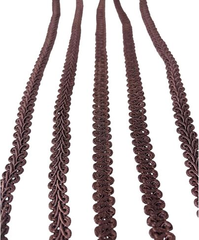 14 Yards 1/2 Inch Width Brown Braid Lace Trim Woven Fabric Lace Trim for Sewing Costume DIY Crafts in Kuwait
