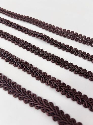 14 Yards 1/2 Inch Width Brown Braid Lace Trim Woven Fabric Lace Trim for Sewing Costume DIY Crafts in Kuwait