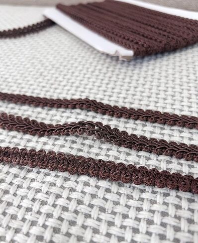 14 Yards 1/2 Inch Width Brown Braid Lace Trim Woven Fabric Lace Trim for Sewing Costume DIY Crafts in Kuwait