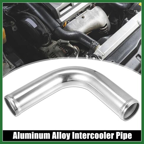 Motoforti OD 1.75" 45mm Leg Length 4" 100mm Aluminum Alloy Tube Intercooler Pipe 90 Degree Bend Elbow Air Intake Tube Silver Tone for Car Long-lasting in Kuwait