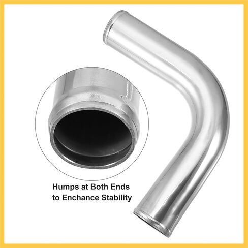 OD 3.15" 80mm Leg Length 6" 152mm Car Aluminum Alloy Tube Intercooler Pipe 90 Degree Bend Elbow Air Intake Joiners Tubing - Pack of 1 Auto Replacement Parts in Kuwait